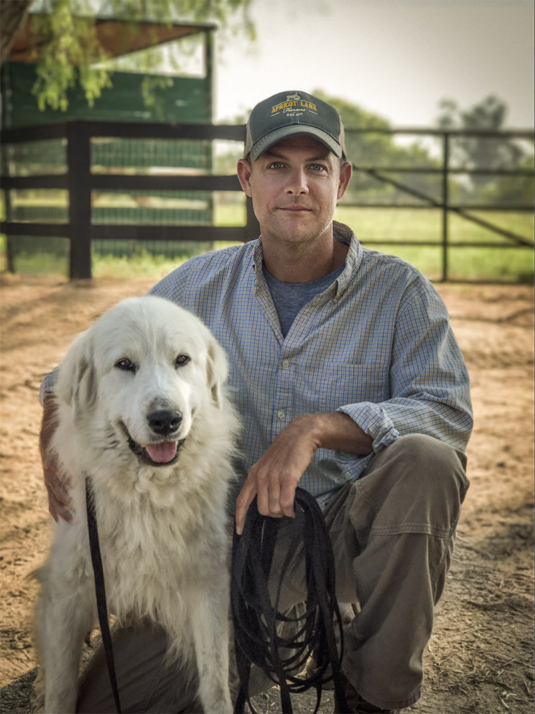 John Chester and dog