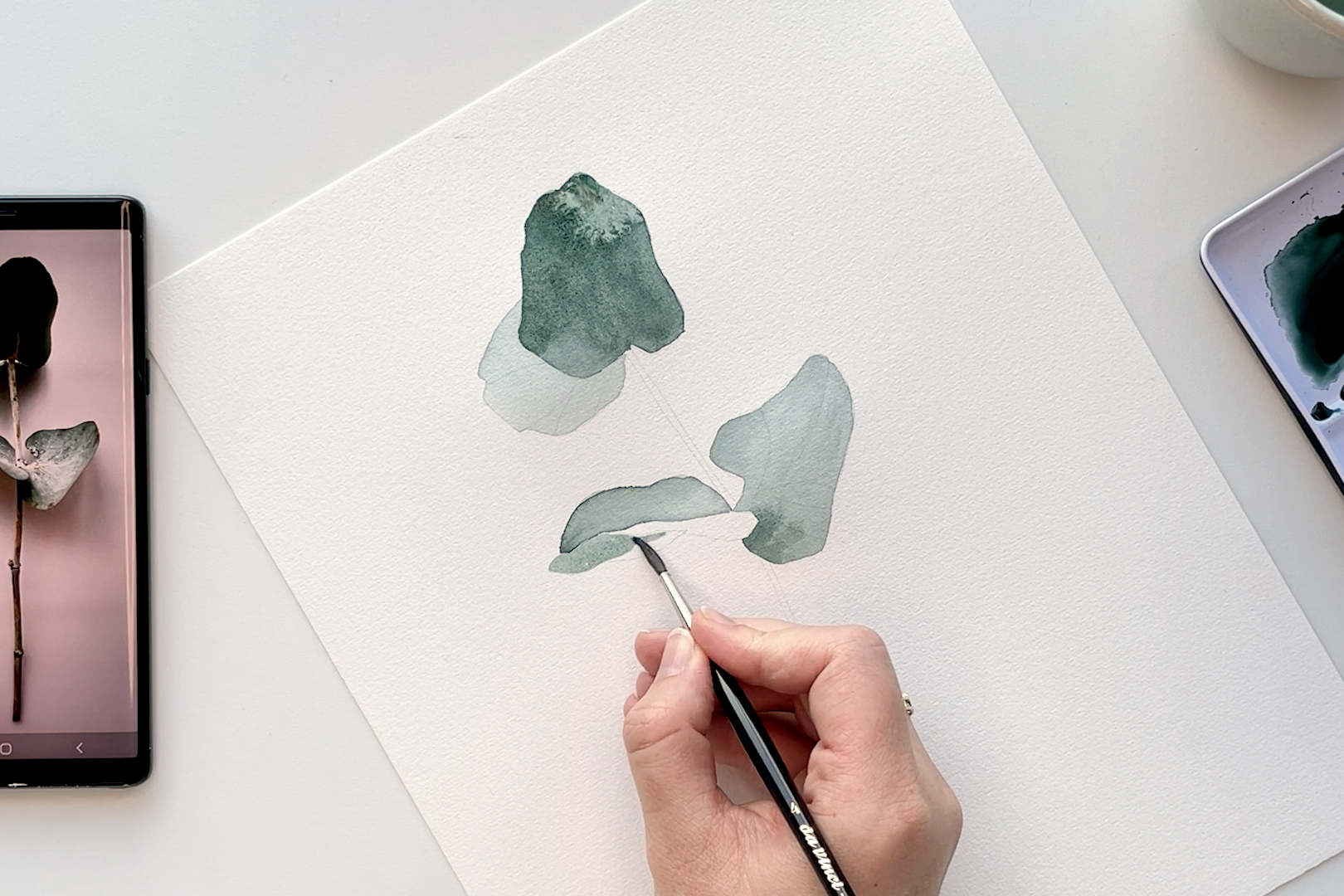 paint watercolor eucalyptus - Bloom Creatives art classes 
