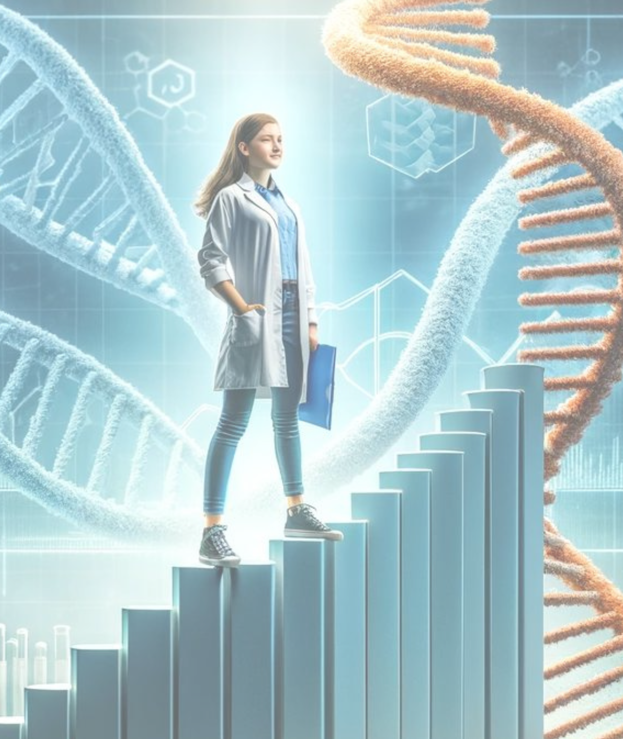 Bio:Logic student scientist look ahead to a bright future.