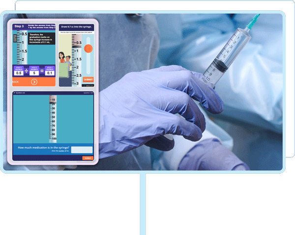 Collage of syringe activities screenshots 
