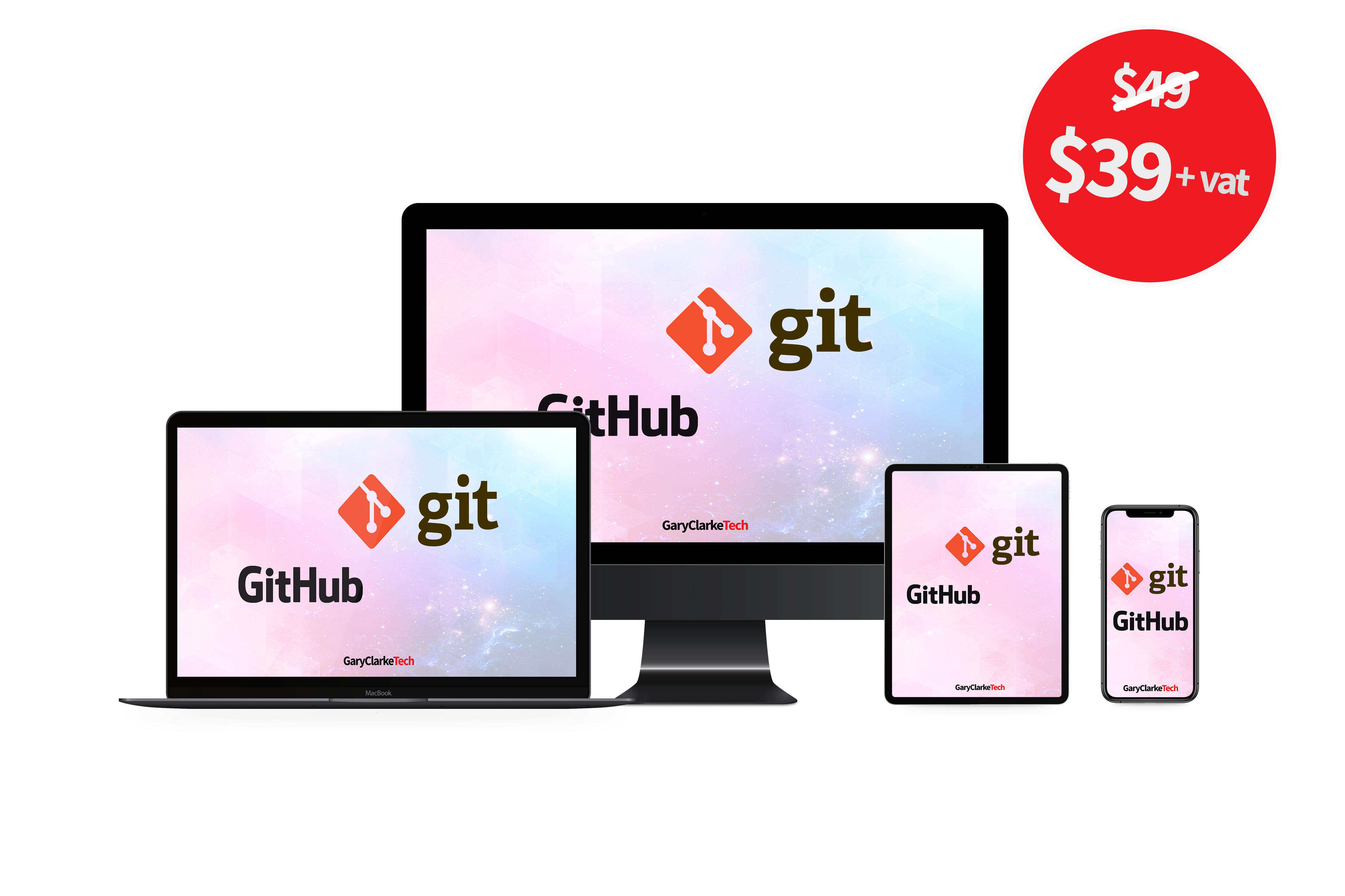 Git and Github logos