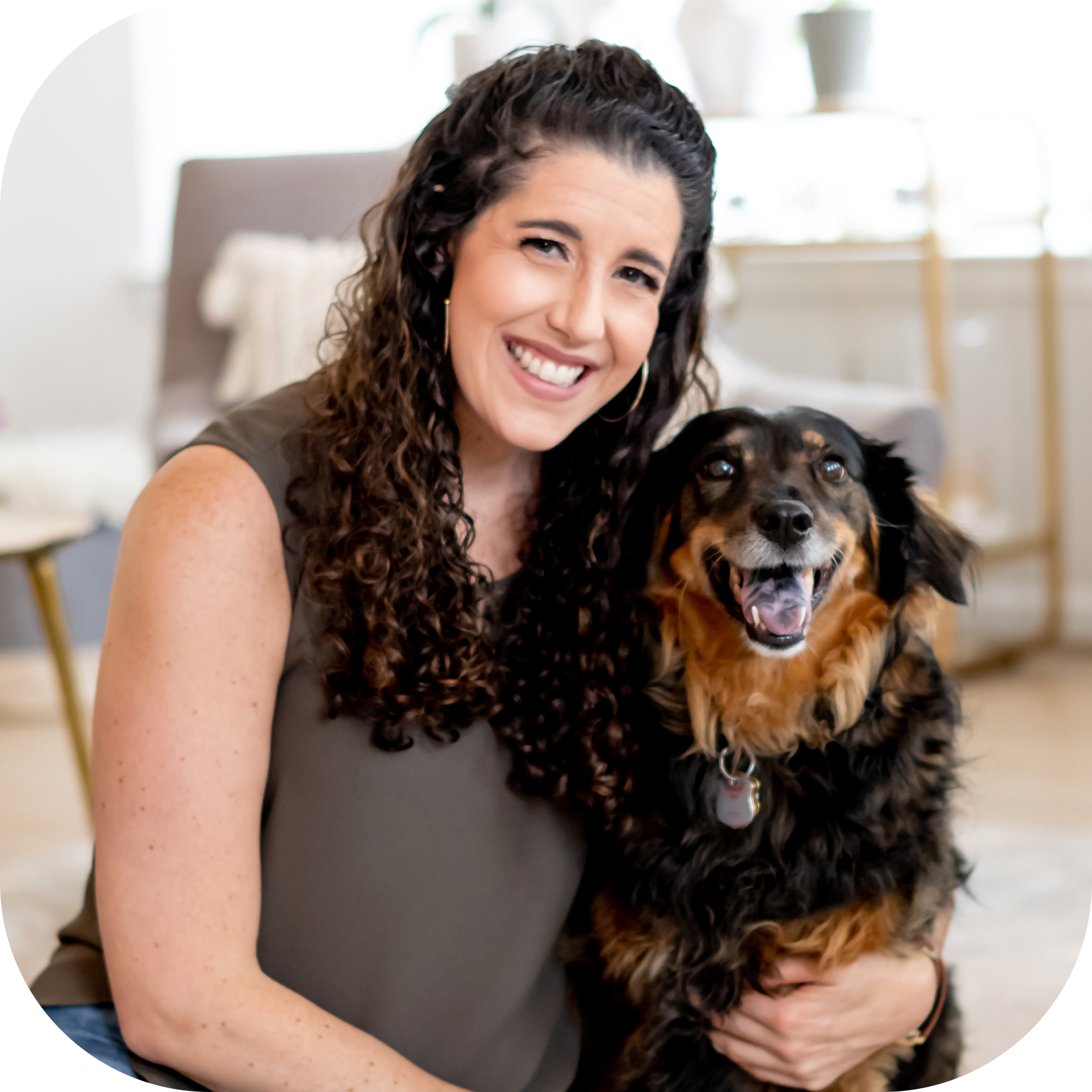 Laura Goldstein, LCMFT with her dog