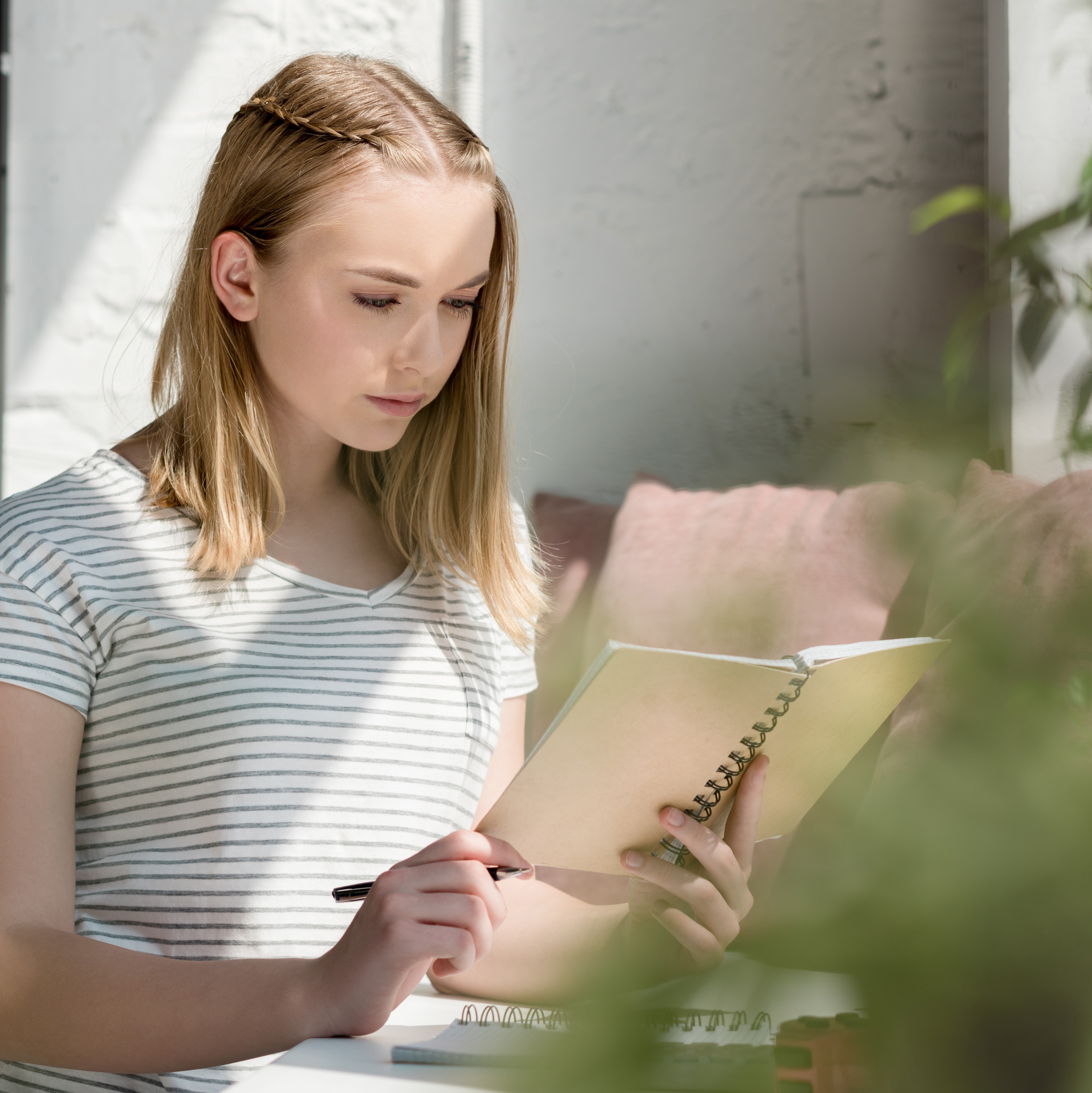 Teen reading