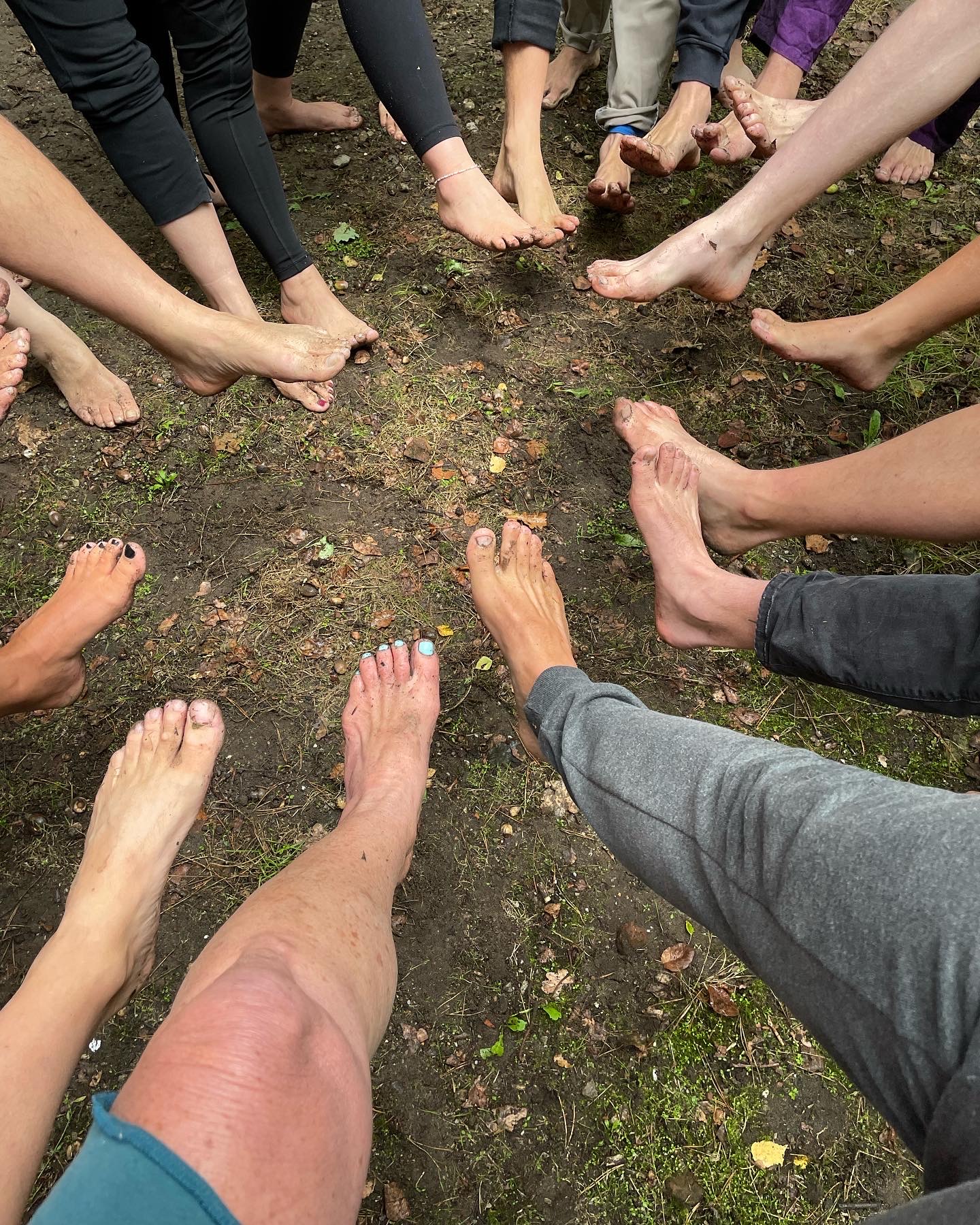 Barefooters at workshop in Holland. 