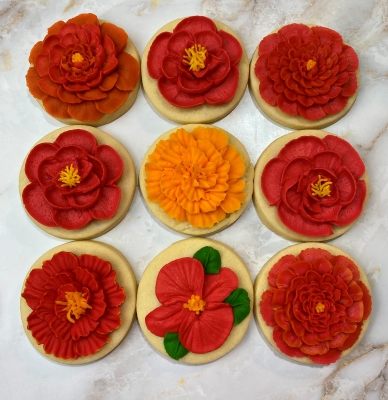 piping buttercream flowers class