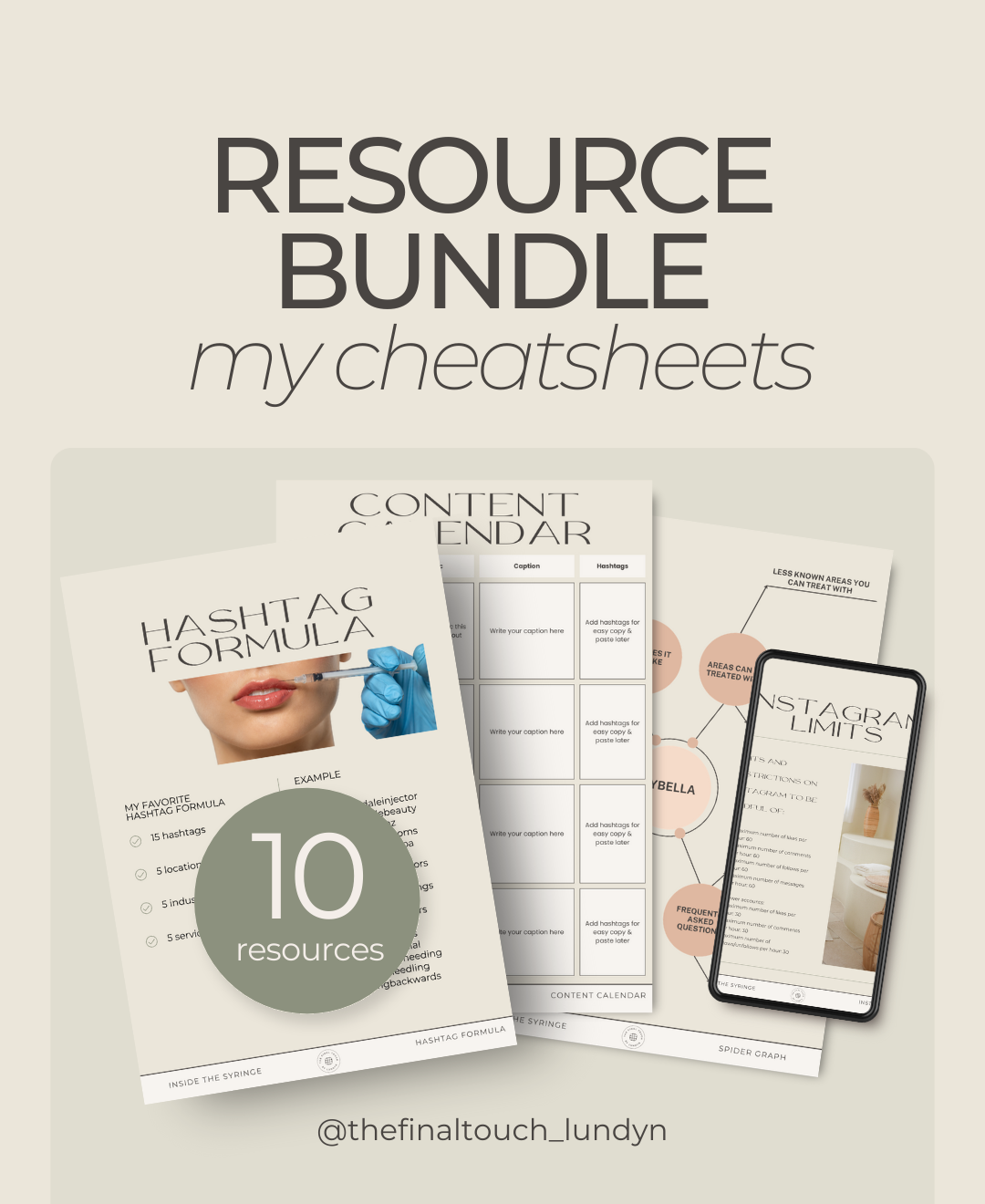 Resource Bundle for Instagram growth, organization, and strategies