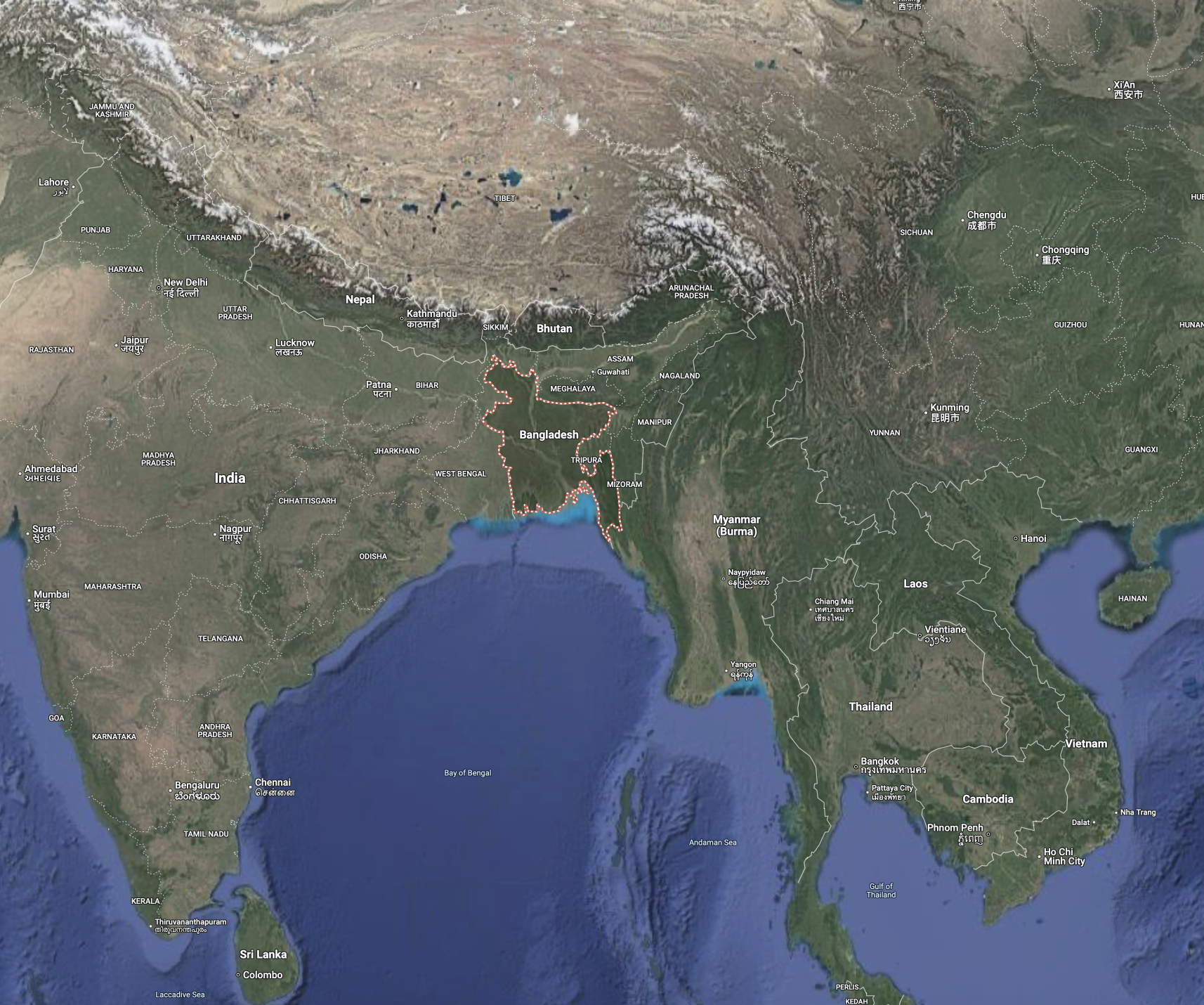 Bangladesh map