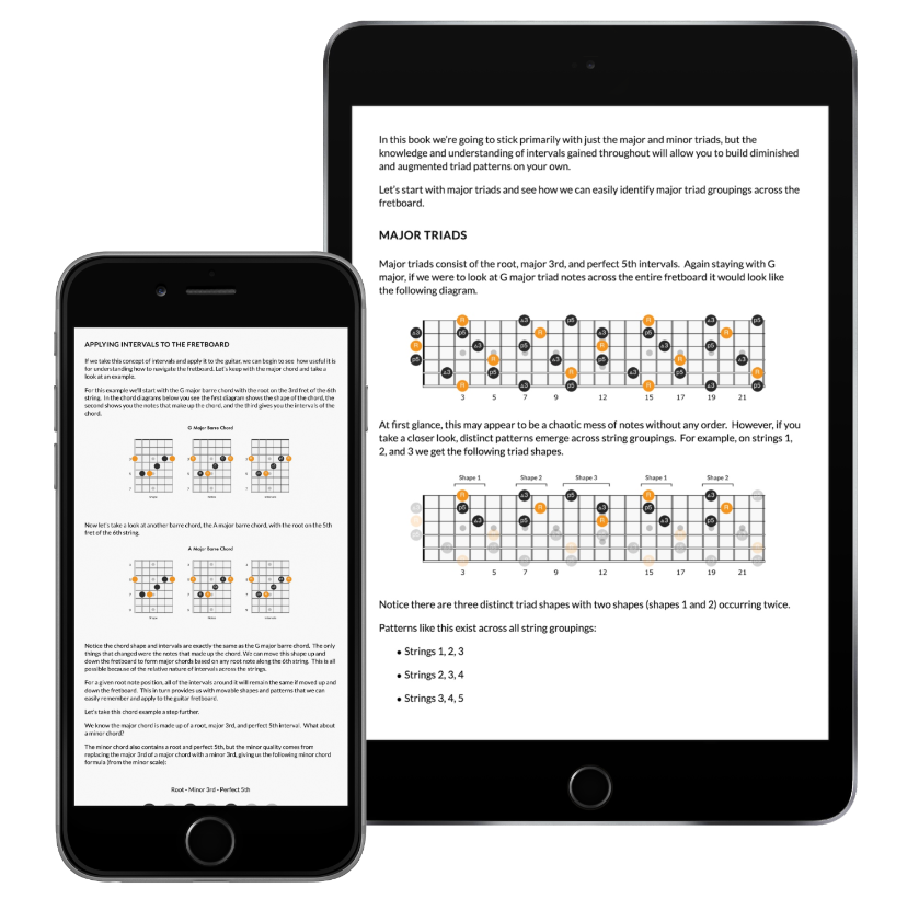 Foundational fretboard navigation pages on iPad