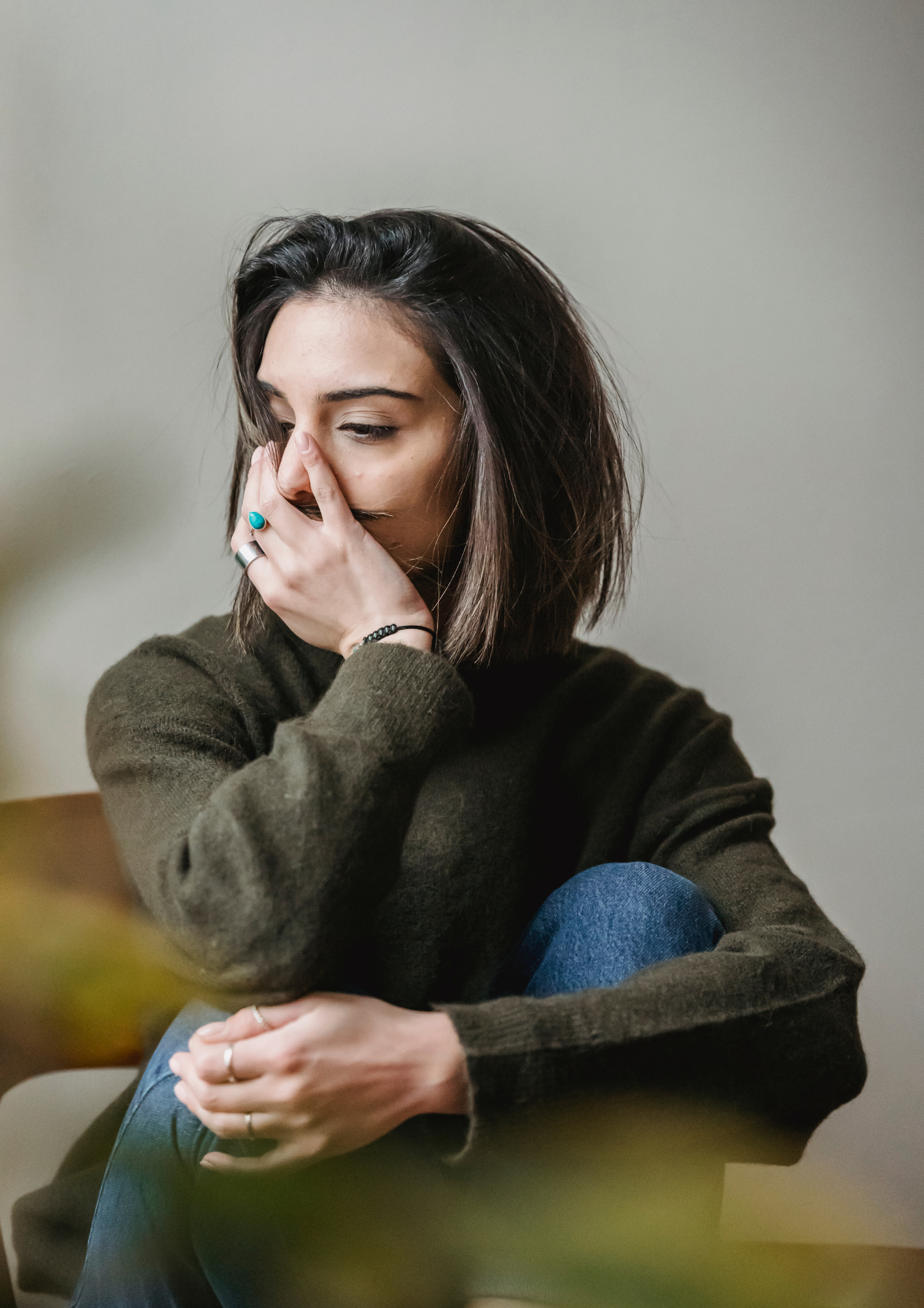 Woman looking burnt out