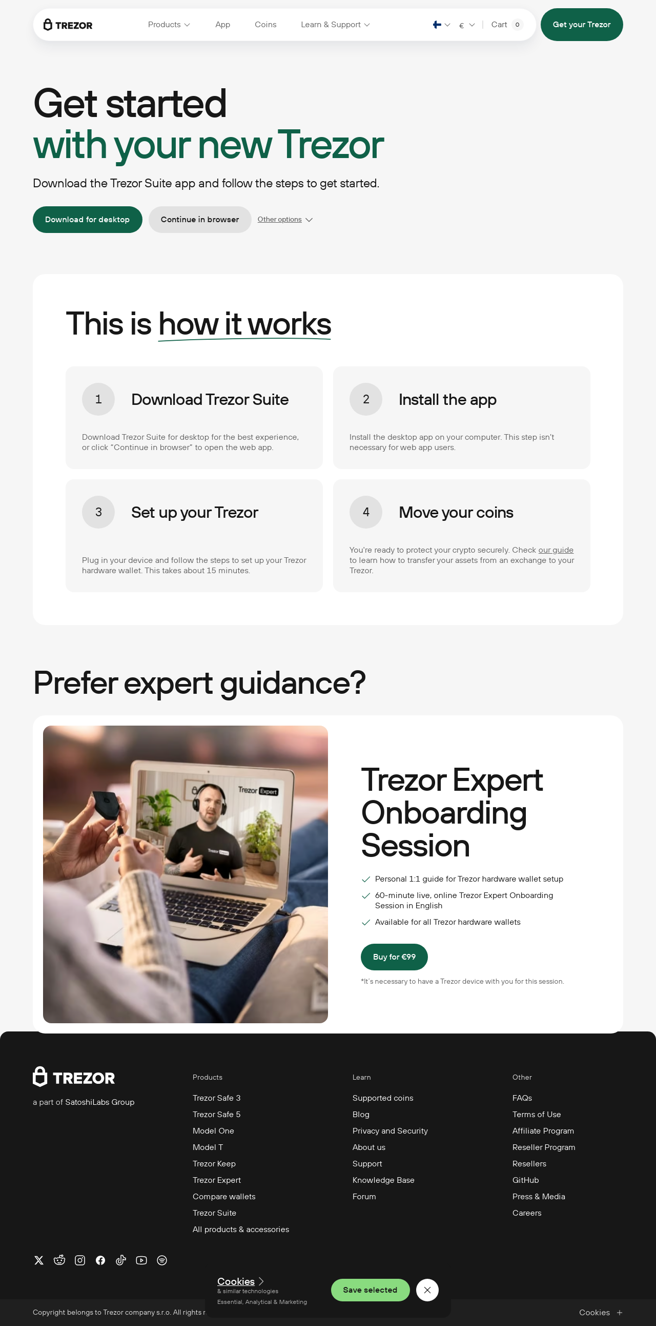 Trezor.io/Start