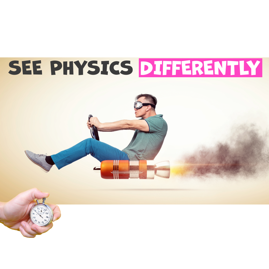 Image of a car in circular motion with velocity vector V and acceleration vector shown in the image