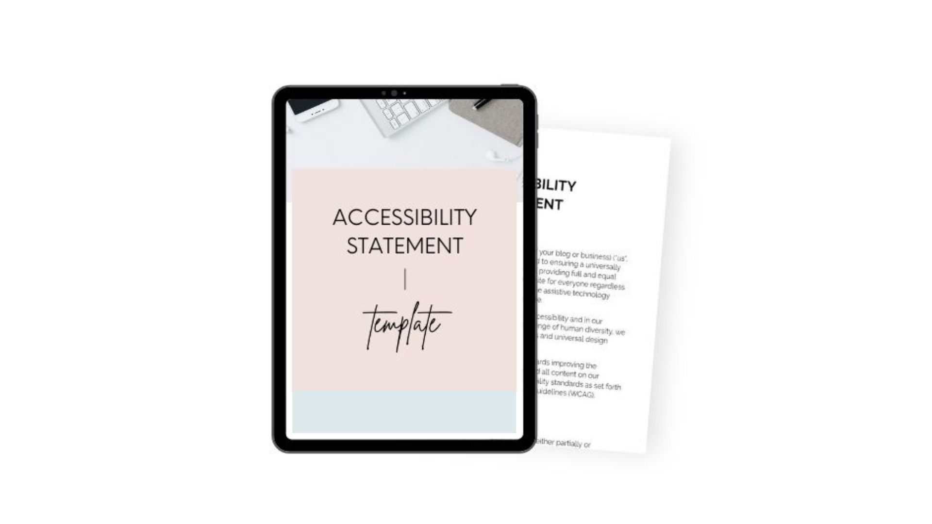 Accessibility Statement Template Mockup