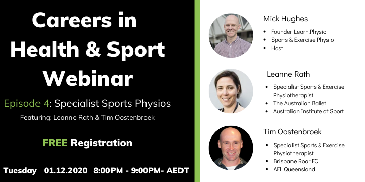 Webinar with world-renowned physiotherapists including Mick Hughes, Leanne rath, and Tim Oostenbroek to discuss topics involving ACL rehabilitation, ACL injury prevention, and ACL recovery.