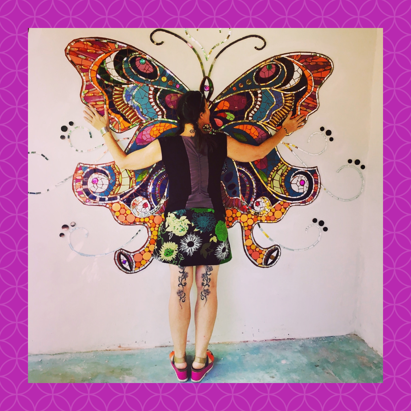 Laurel True with Mosaic Butterfly