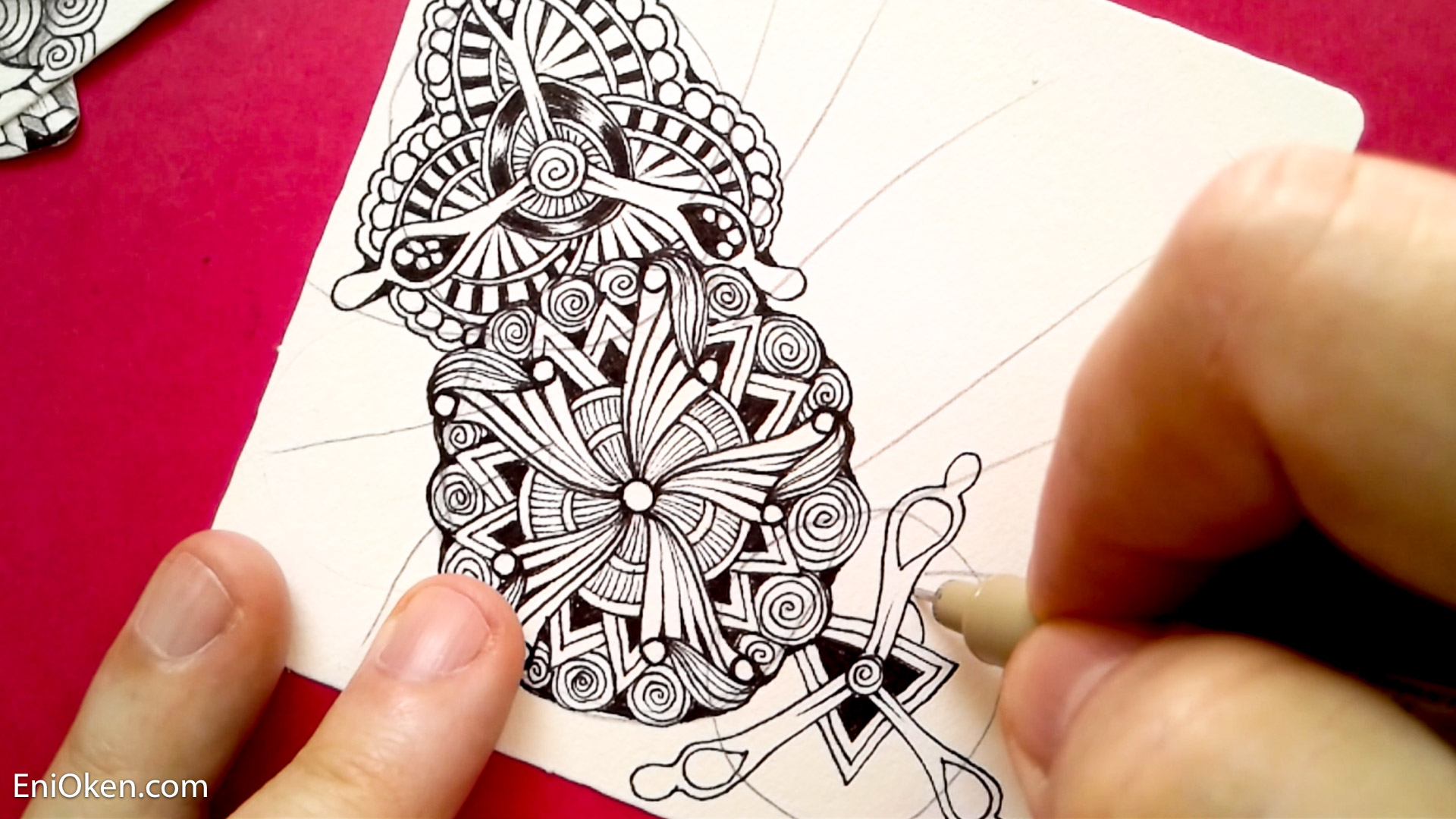 Radial Blossom Mini-Mandalas | Eni Oken's Online Art Classes