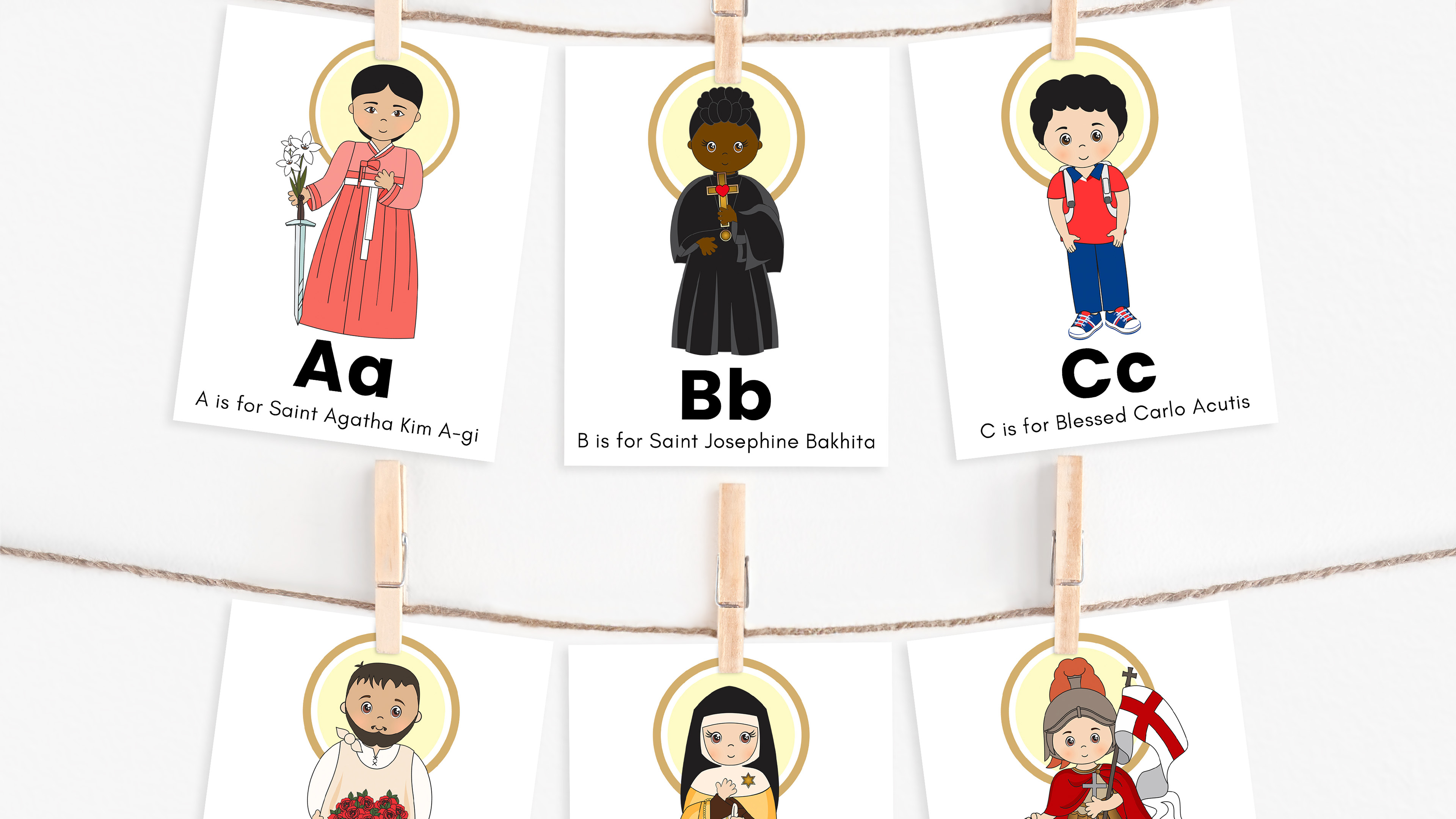 Catholic ABCs Cards