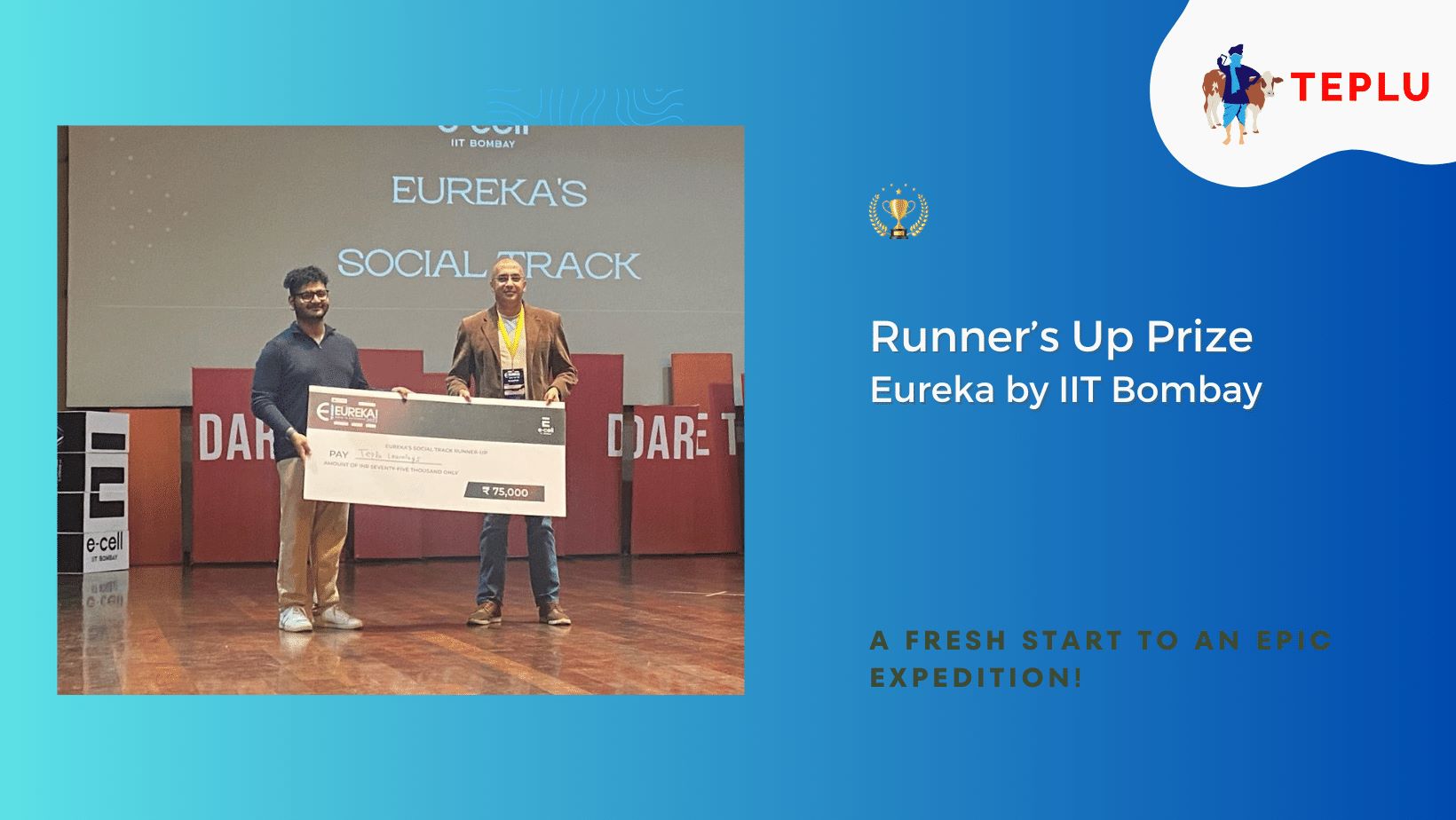 Teplu wins a coveted position at Eireka by Ecell IIT Bombay