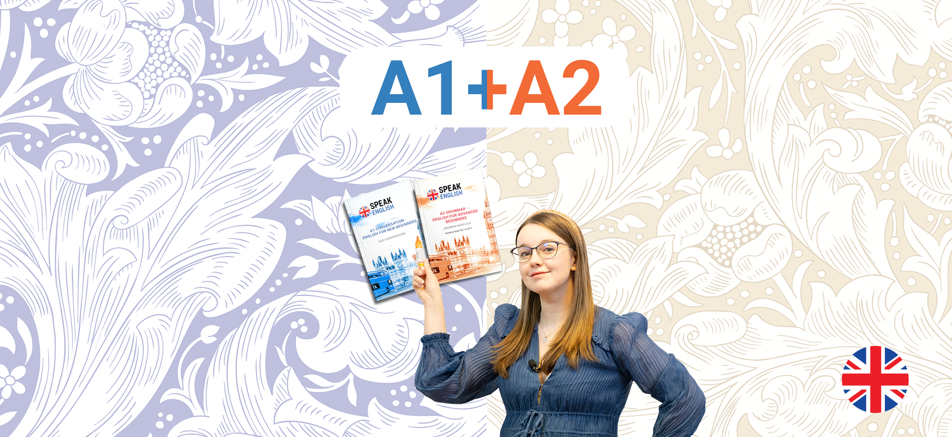 A1 and A2 level English course package for beginners