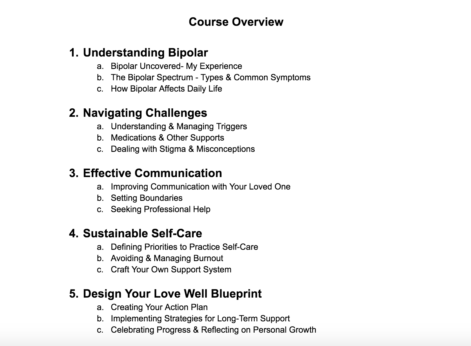 Course Curriculum 