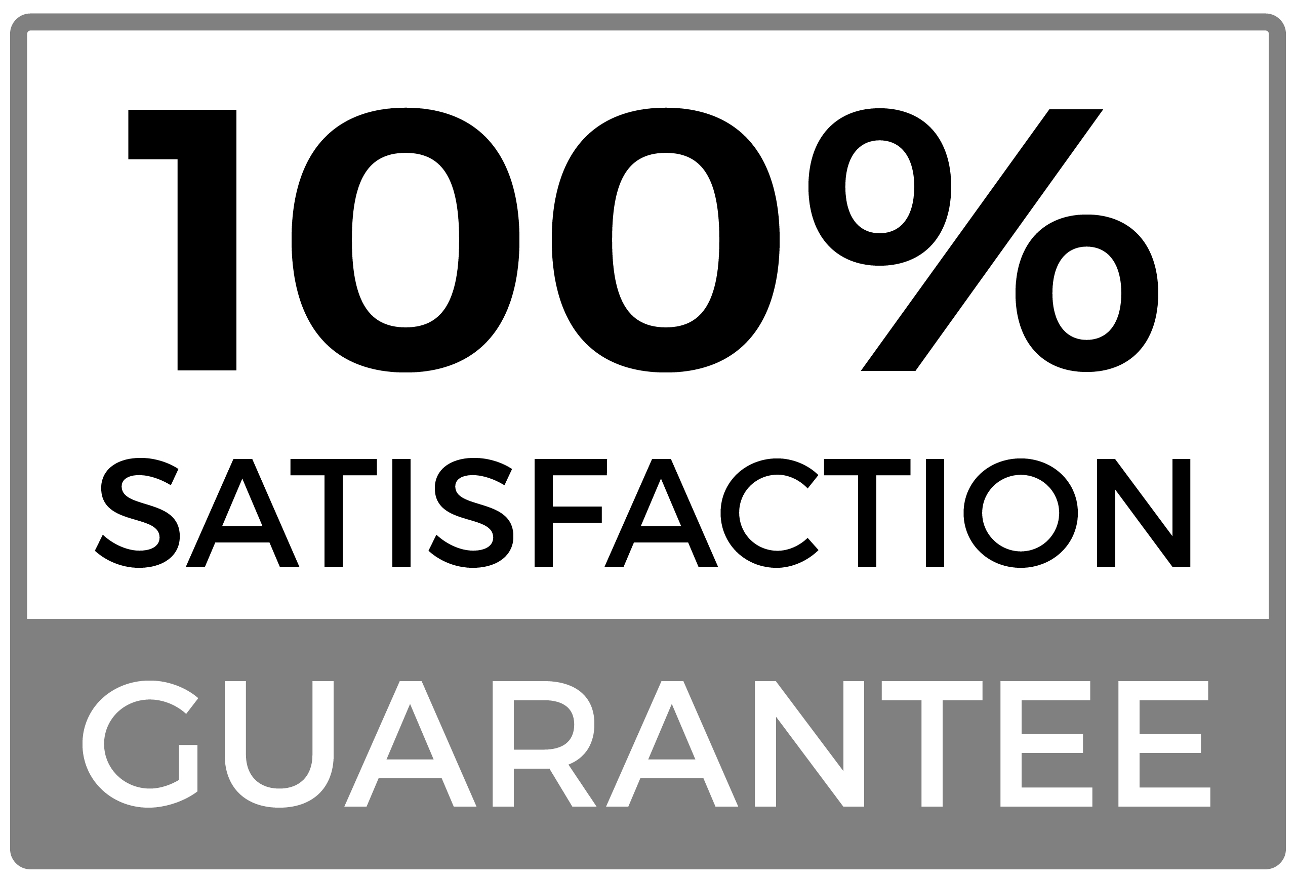 one hundred percent satisfaction guarantee icon