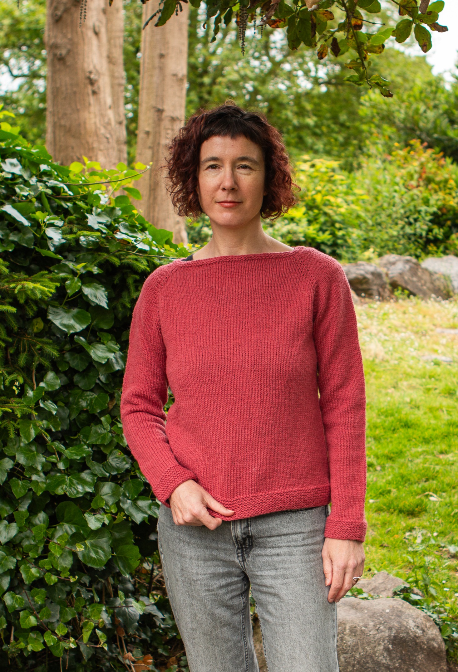 Carol Feller wearing the Amara Sweater