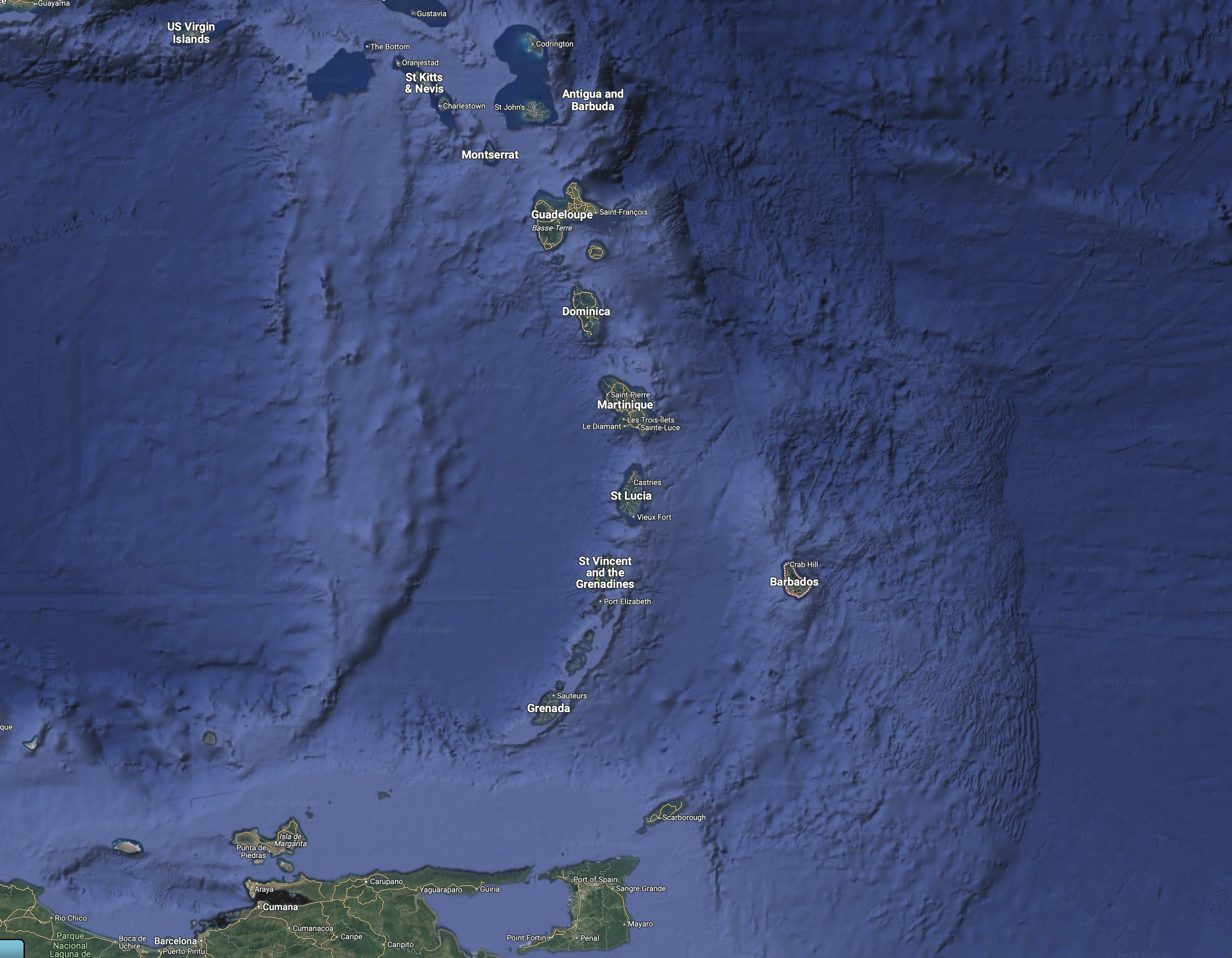 Barbados map