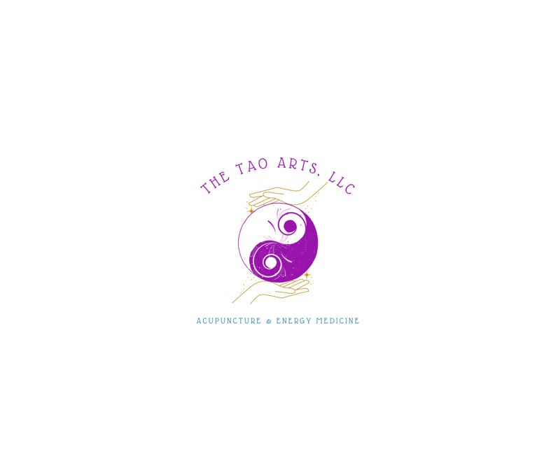 Yin Yang Logo with Hands on Top and bottom