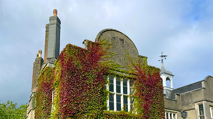 The outside of an old building where the course was filmed