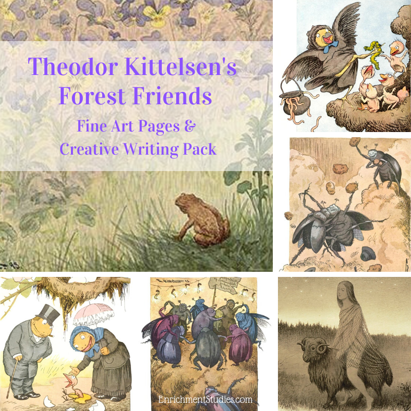 Theodor Kittelsens Forest Friends Fine Art Pages and Creative Writing Pack