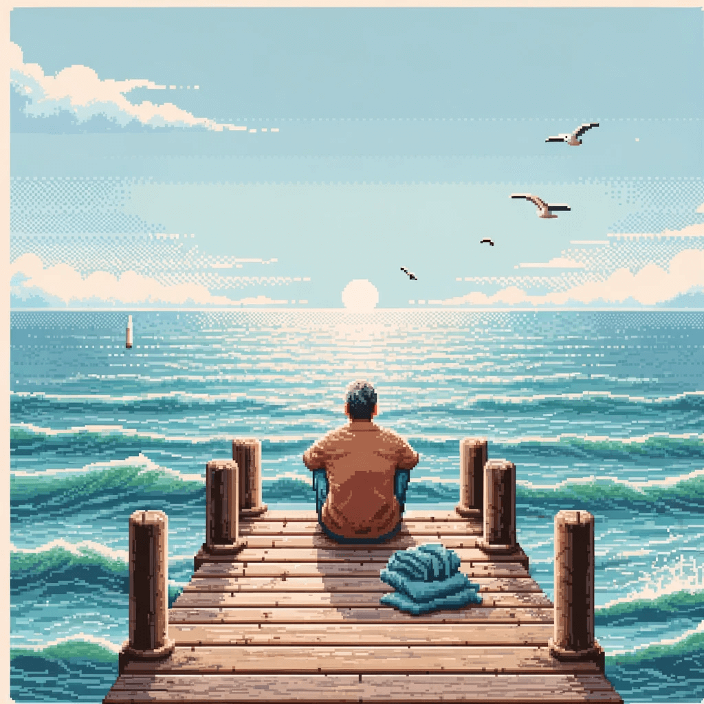 Un homme face à la mer