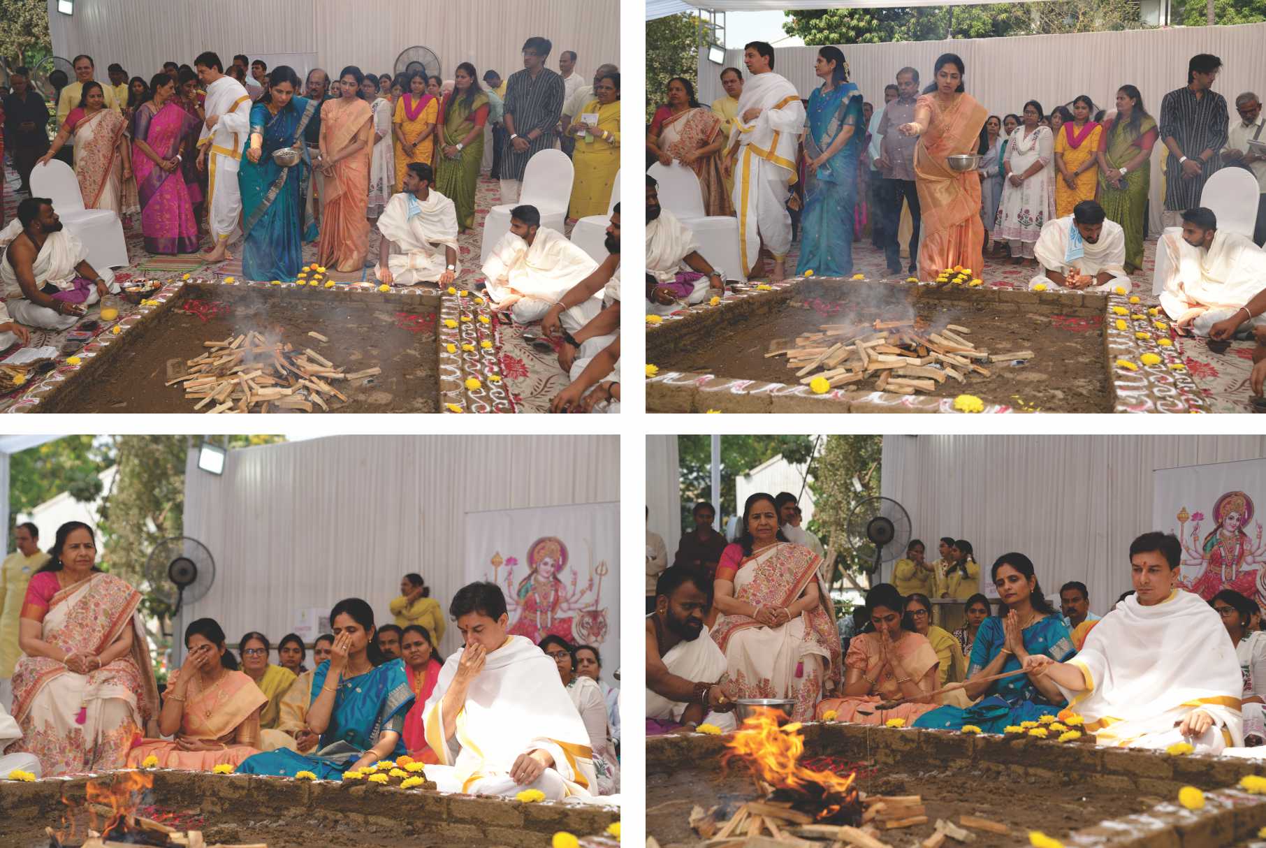 आचार्य उपेन्द्रजी यज्ञ करते हुए