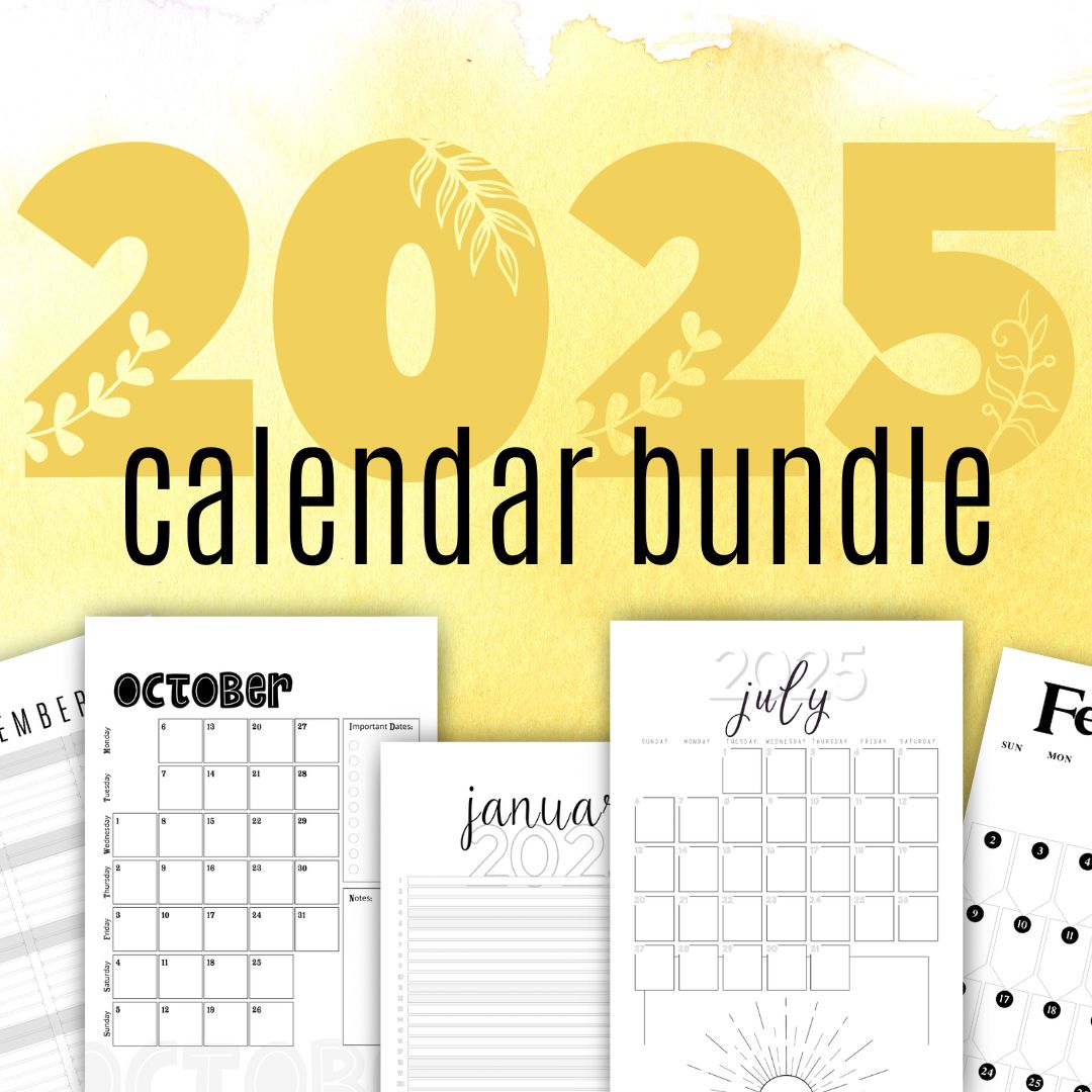 2025 Calendar Printable Bundle