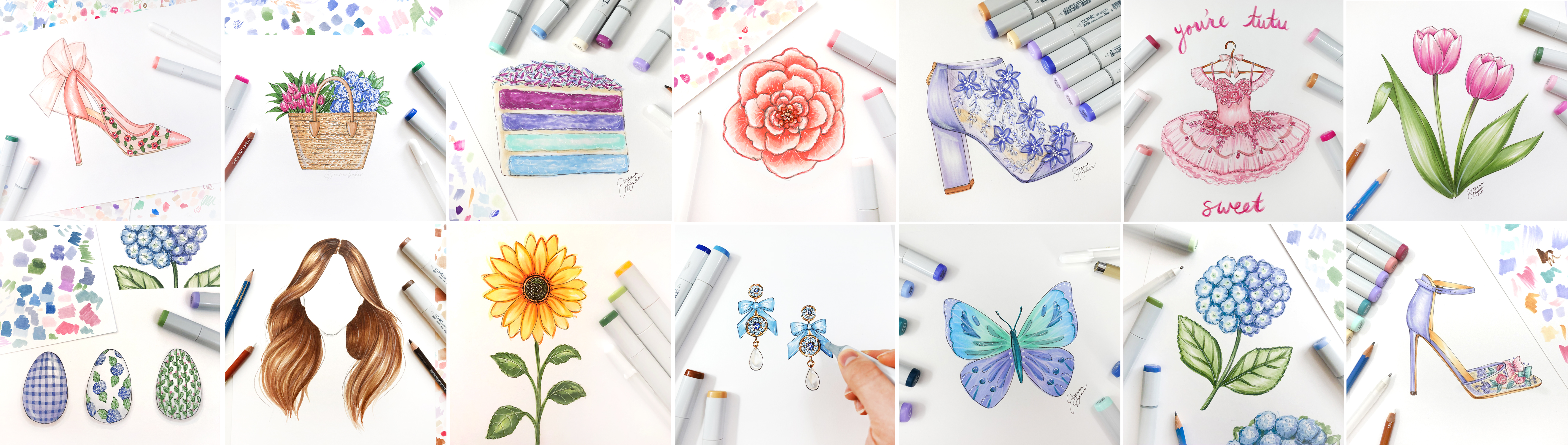 My Top 10 Copic Sketch Marker Tips…  Joanna Baker : Fashion & Lifestyle  Illustrations