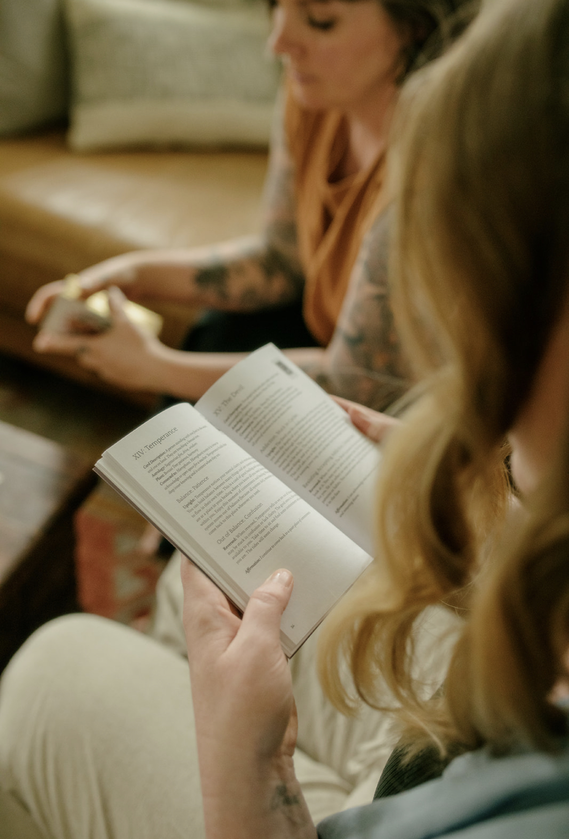 Woman reading book