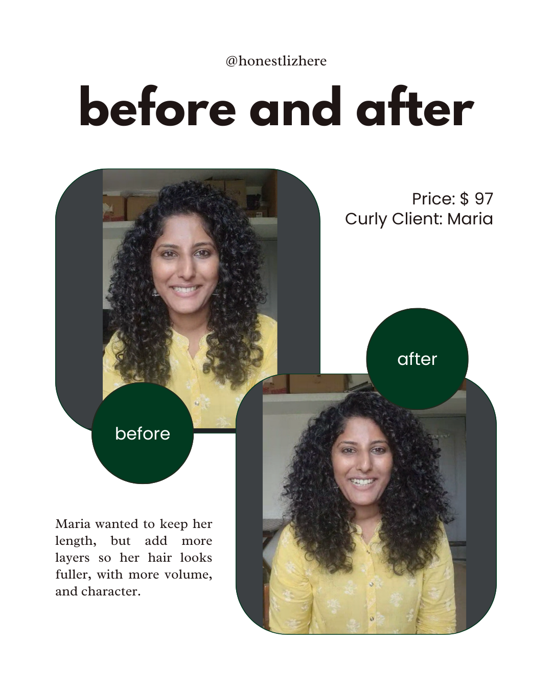 curly cut online honestliz, virtual haircut honestliz review