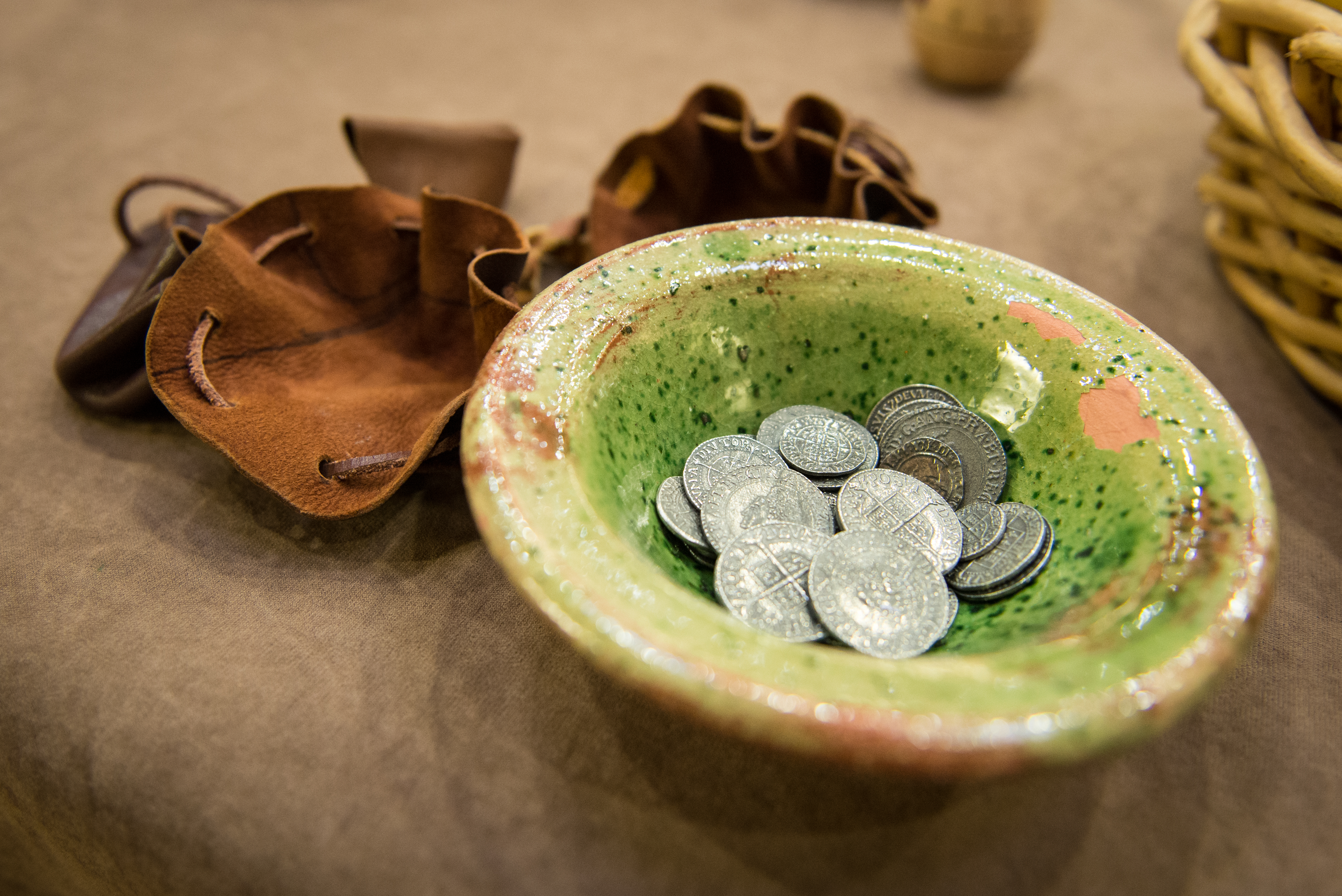 coins in a bowl