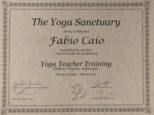 Fabio Caio - Insegnante Yoga certificato