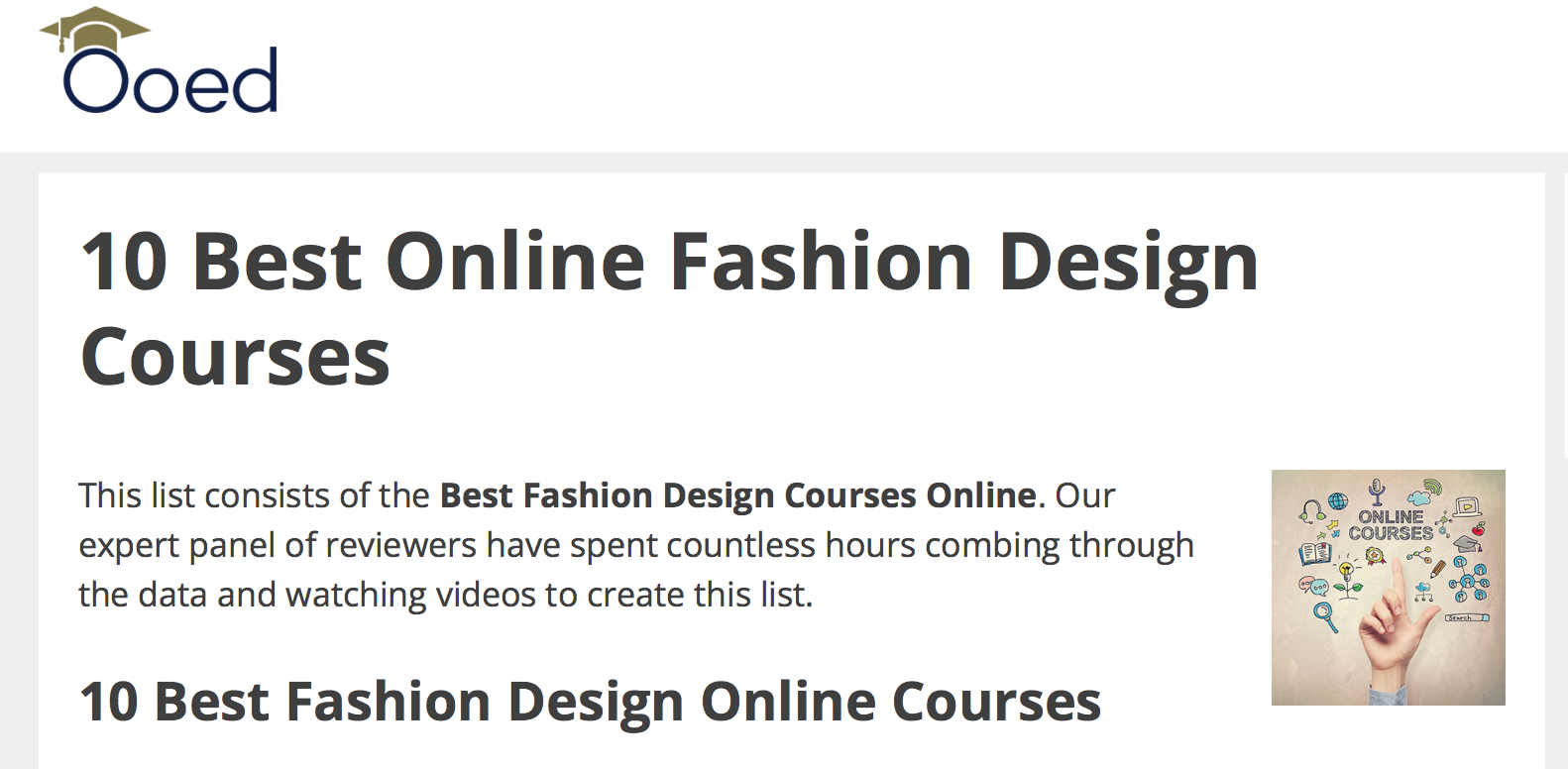 Best Fashion Design Courses