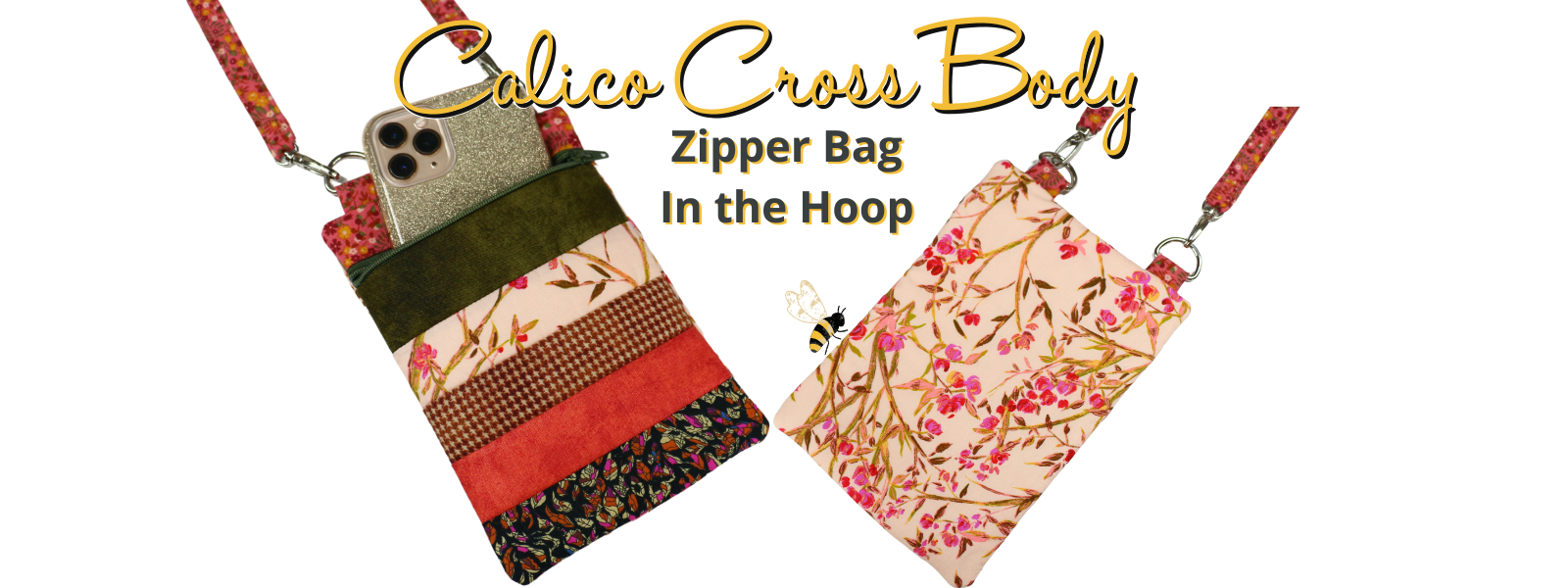 Download Calico Cross Body In the Hoop Zipper Bag | Sookie Bee ...