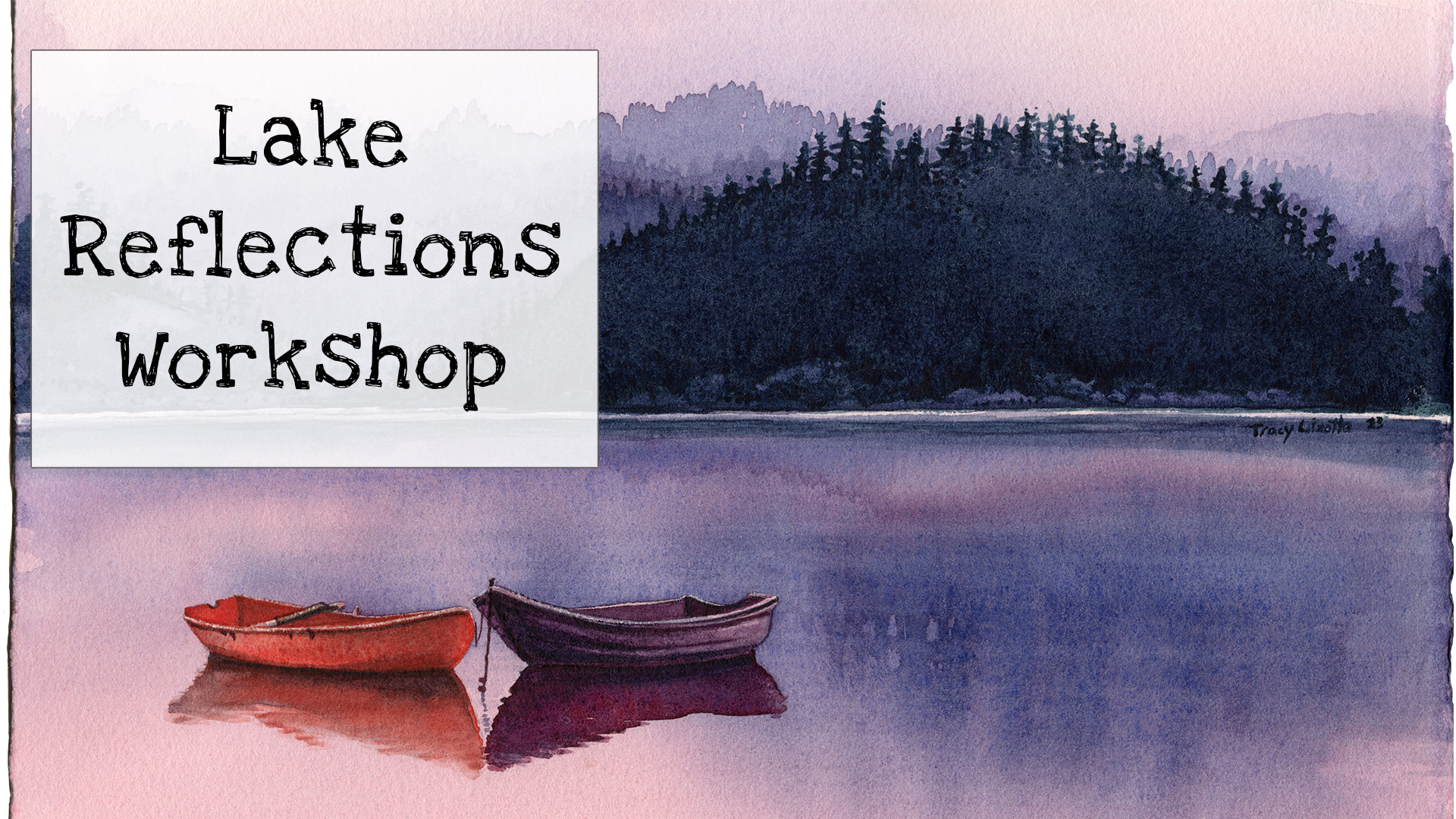 How to Paint Lake Reflections with watercolors