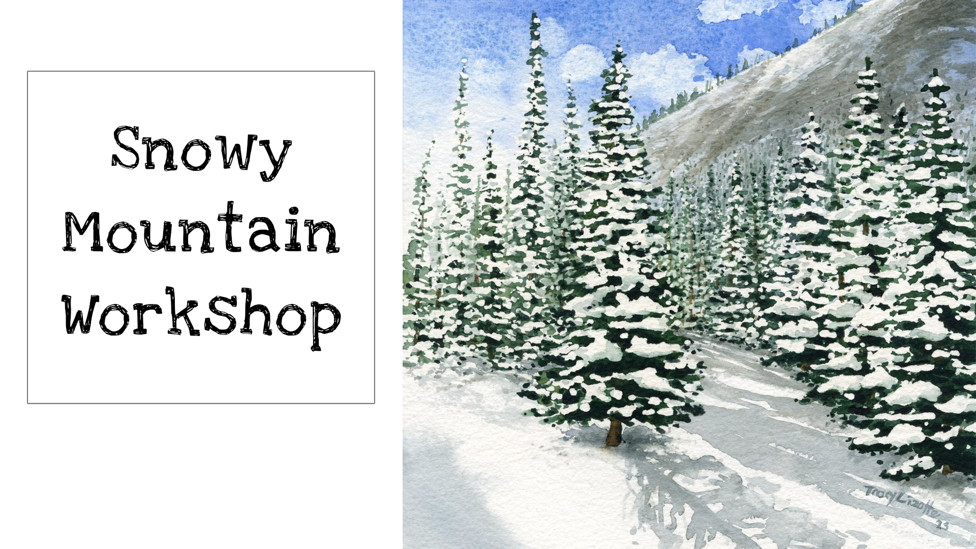 Paint Snow Mountains with Watercolors