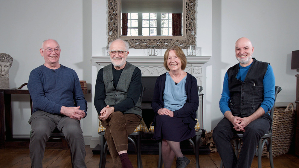 John Peacock, Stephen Batchelor, Christina Feldman, and Akincano Weber.