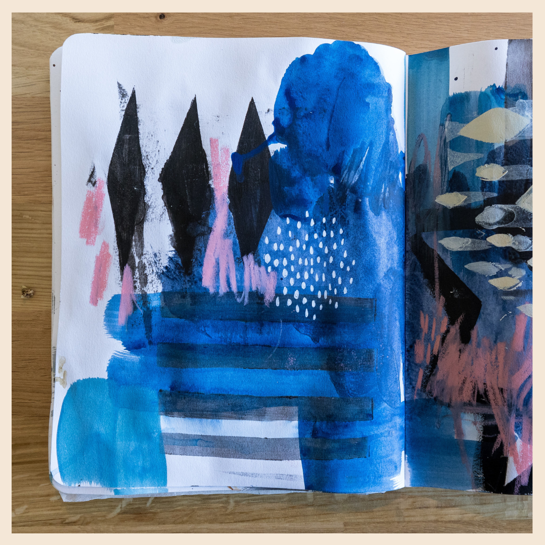 SKETCHBOOK TOUR / Packed with abstracts, mixed media layering, and more! —  LAURA HORN ART