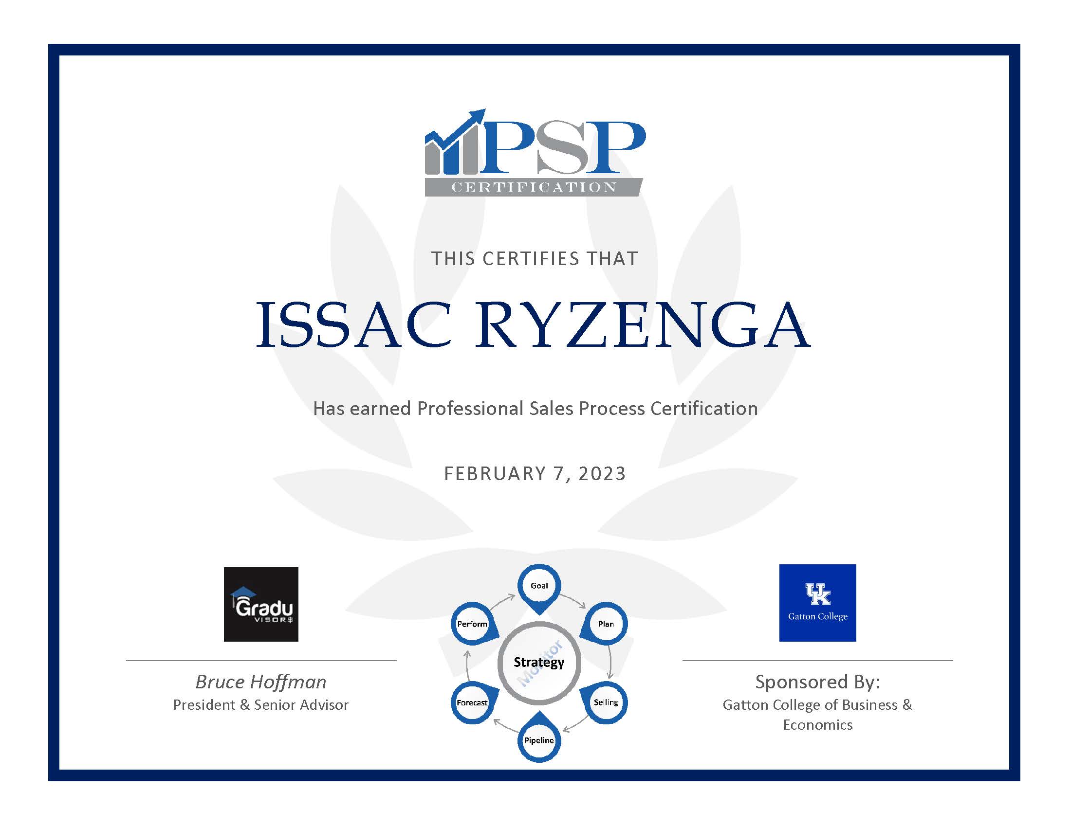 Professional-Sales-Process-certificate-example