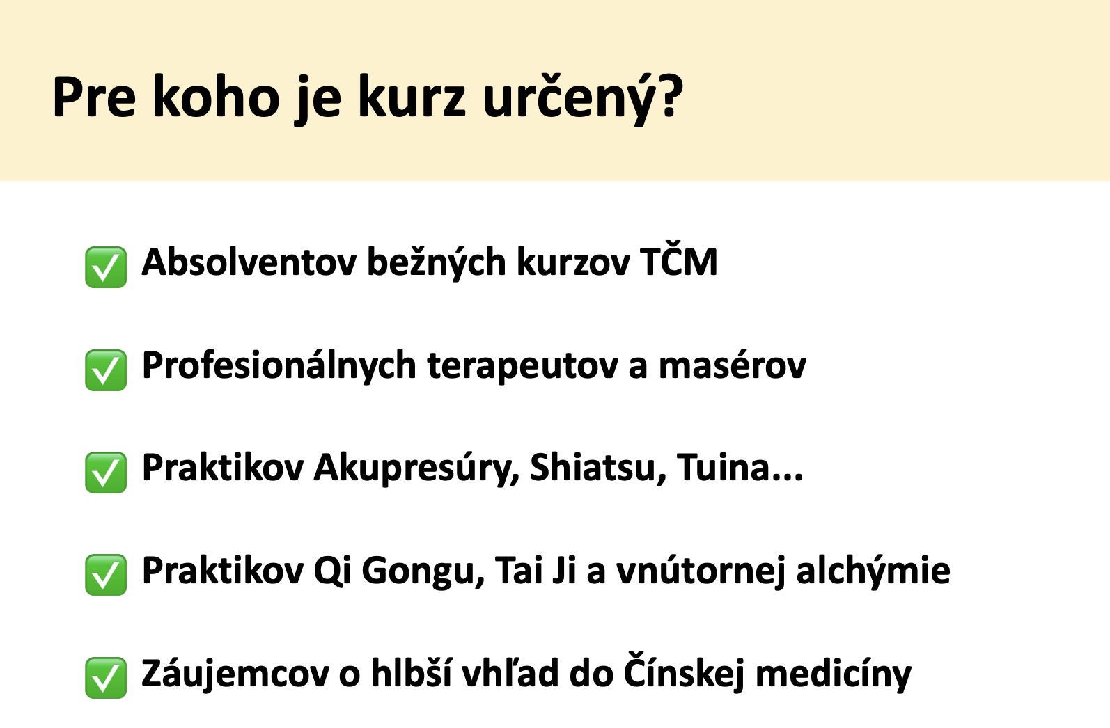 Prekoho je určený trojročný kurz akupunktúrne body a meridiány