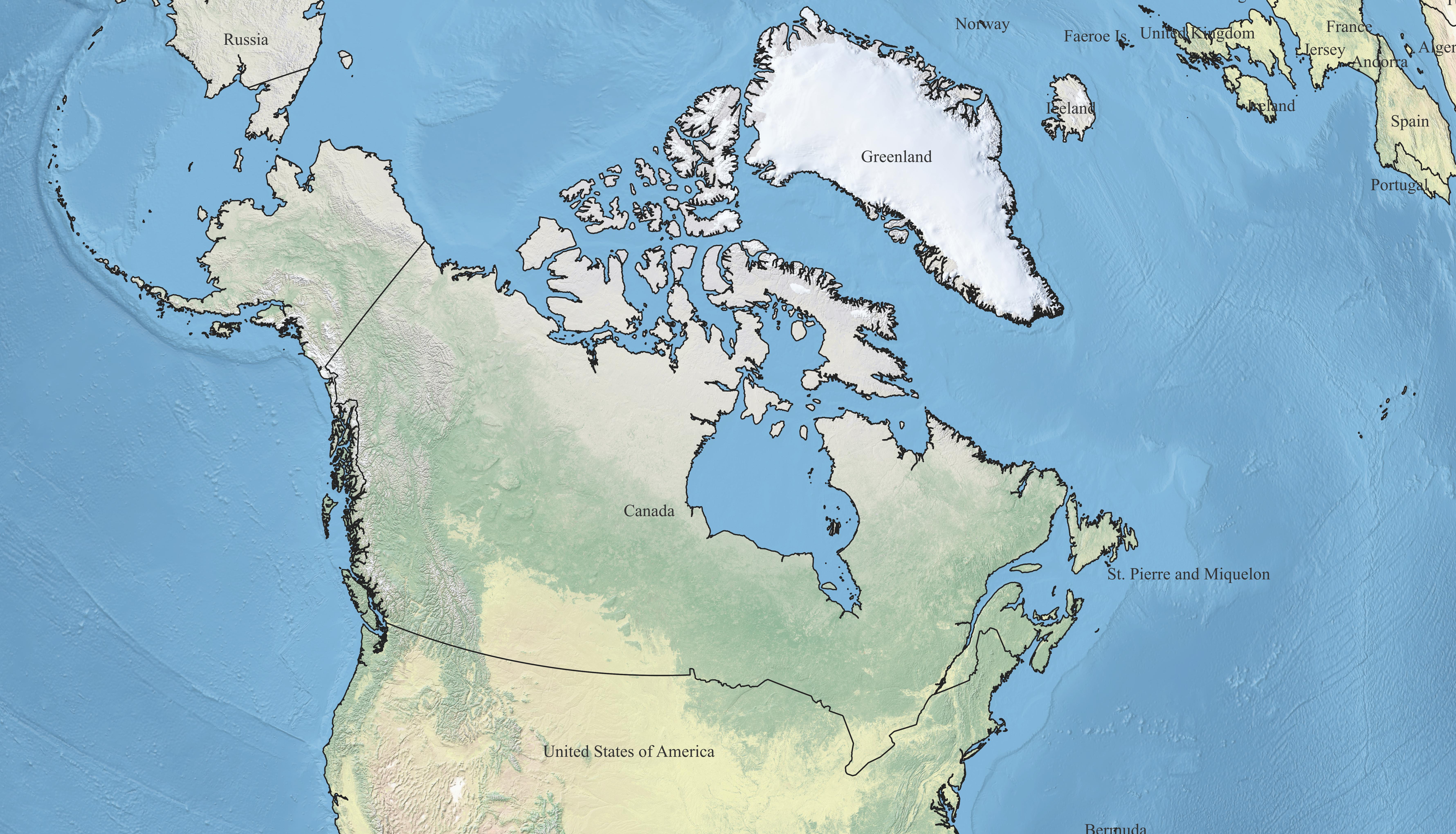 Map of Canada (source: Natural Earth)