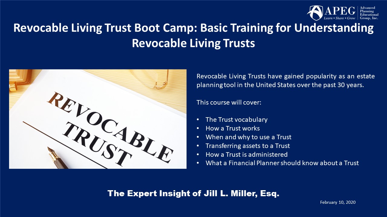 APEG Understanding Revocable Living Trust