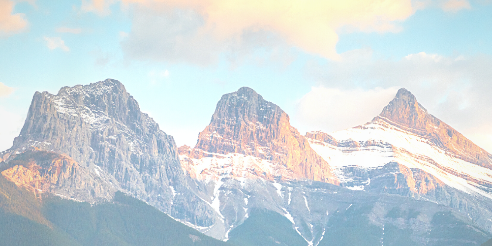 A photo of the Three Sister Mountains