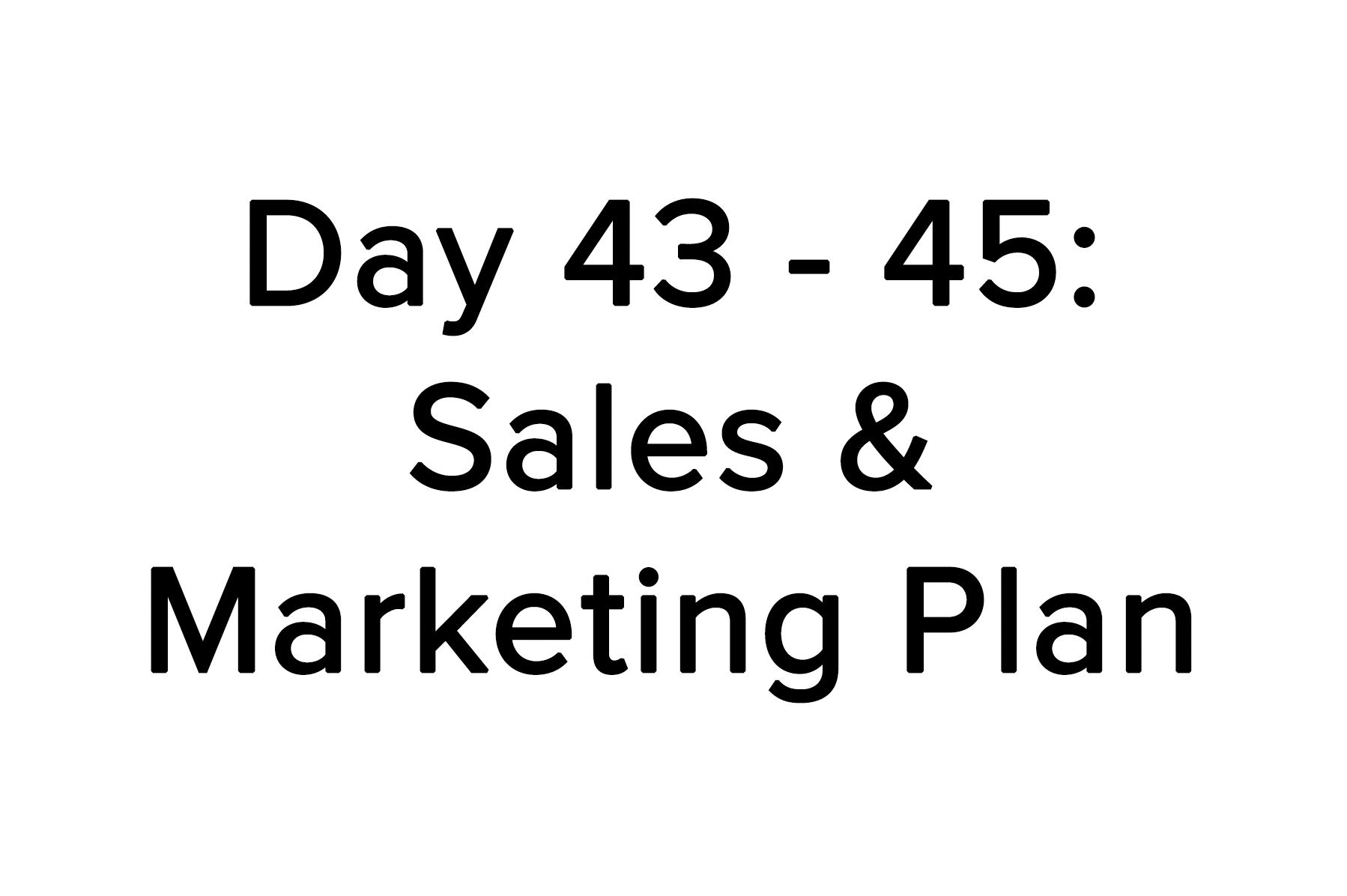 Sales and Marketing