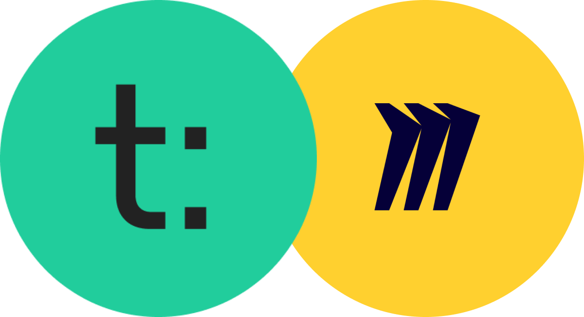 Auf diesem Bild sind zwei Logos abgebildet. Links befindet sich das Logo von Teachable, dem Drittanbieter, über den die Kursinhalte aufgerufen werden können. Rechts daneben ist das Logo von Miro abgebildet. Über Miro können die Kursteilnehmer:innen Methoden-Vorlagen aufrufen und befüllen. Diese entsprechen den Methoden, die während des Online-Kurses vorgestellt werden.